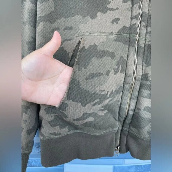 ATM Anthony Thomas Melillo Camo Zip-Up Hoodie Large - Picture 5 of 15